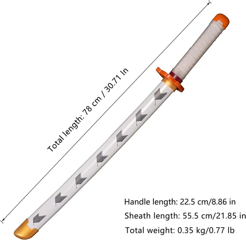 Agatsuma Zenitsu Katana Sword - Plastic Cosplay Costume Toy