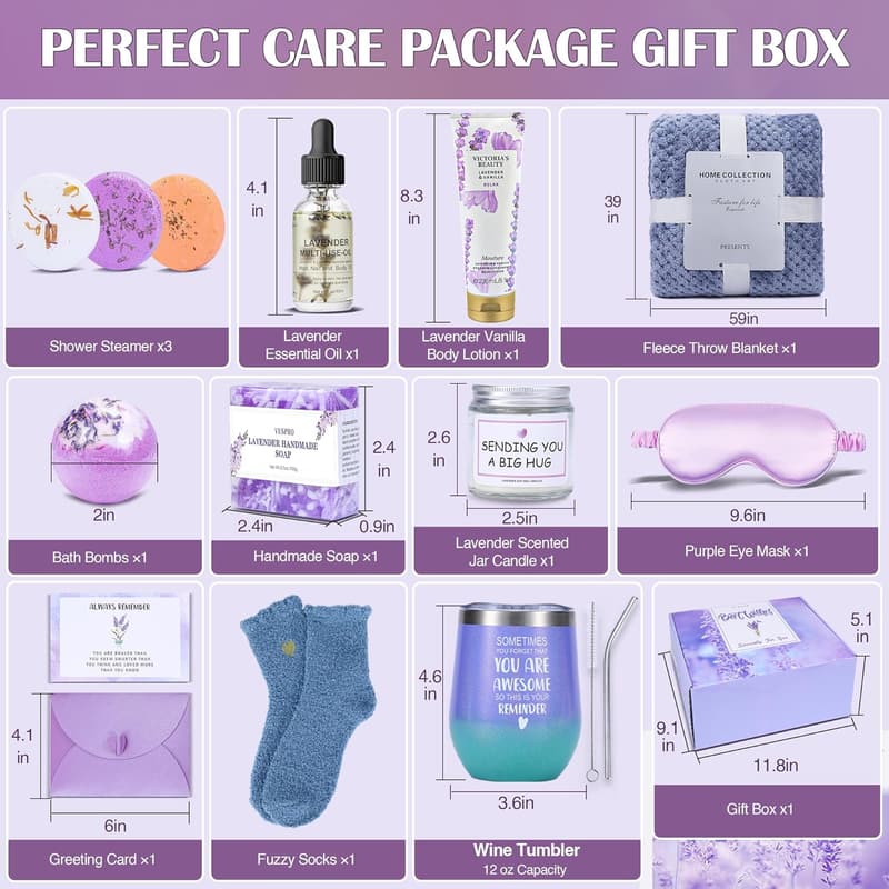 Spring Spa Gift Basket - Relaxing Bath Set for Women