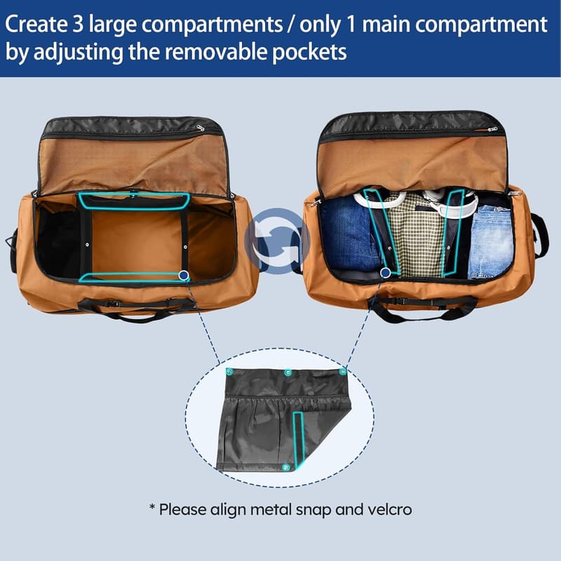 Expandable 32” Soft-Sided Rolling Duffle Bag with Organizer