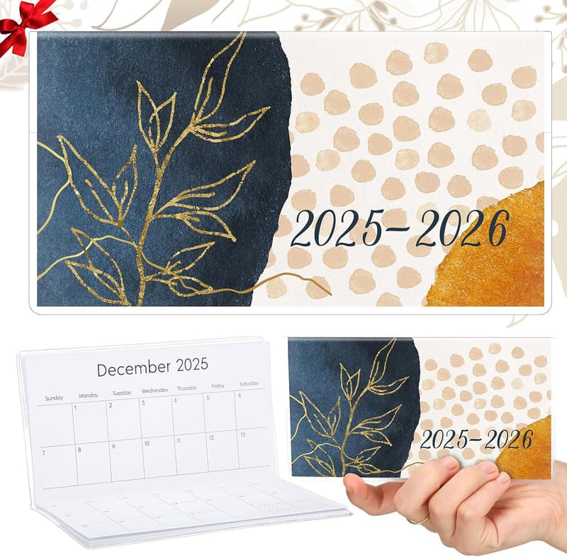 2025-2026 Pocket Planner Notebook for Women, PVC Cover, Boho Design