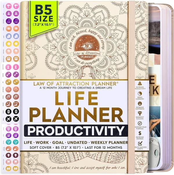 2025 Law of Attraction Planner – Undated Goal Setting Journal