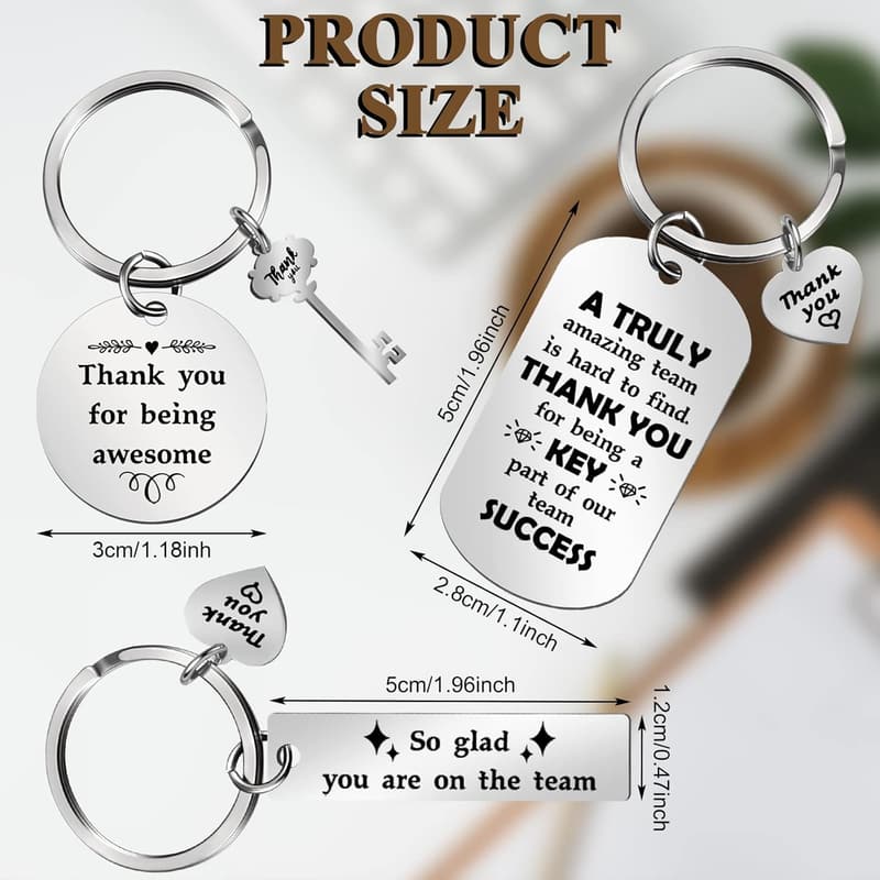 Office Appreciation Keychains – 12 Motivational Gifts for Coworkers
