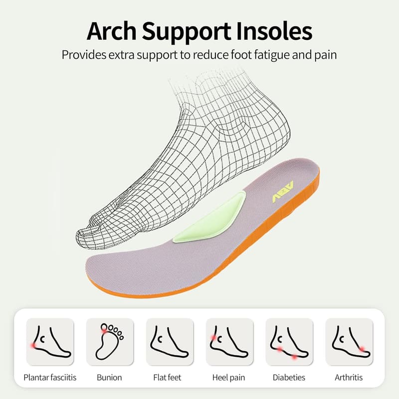 Arch Support Walking Shoes for Women - Wide Toe Box Sneakers