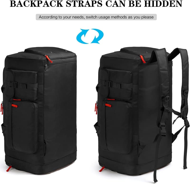 70L Heavy Duty Travel Duffle Bag with Shoe Compartment