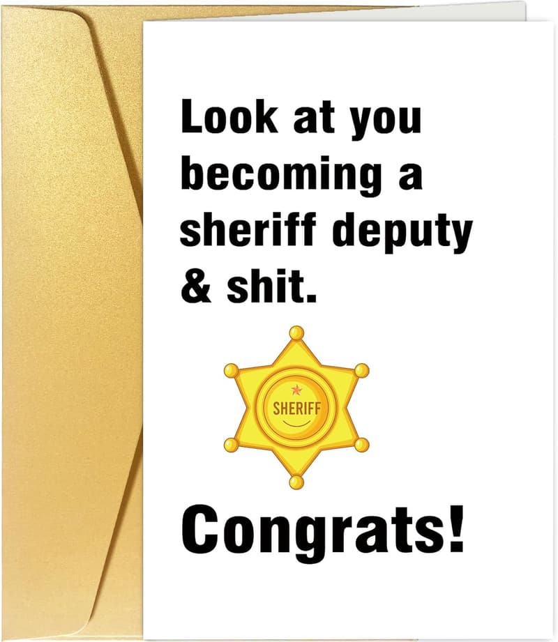 Sheriff Academy Graduation Card for New Deputies