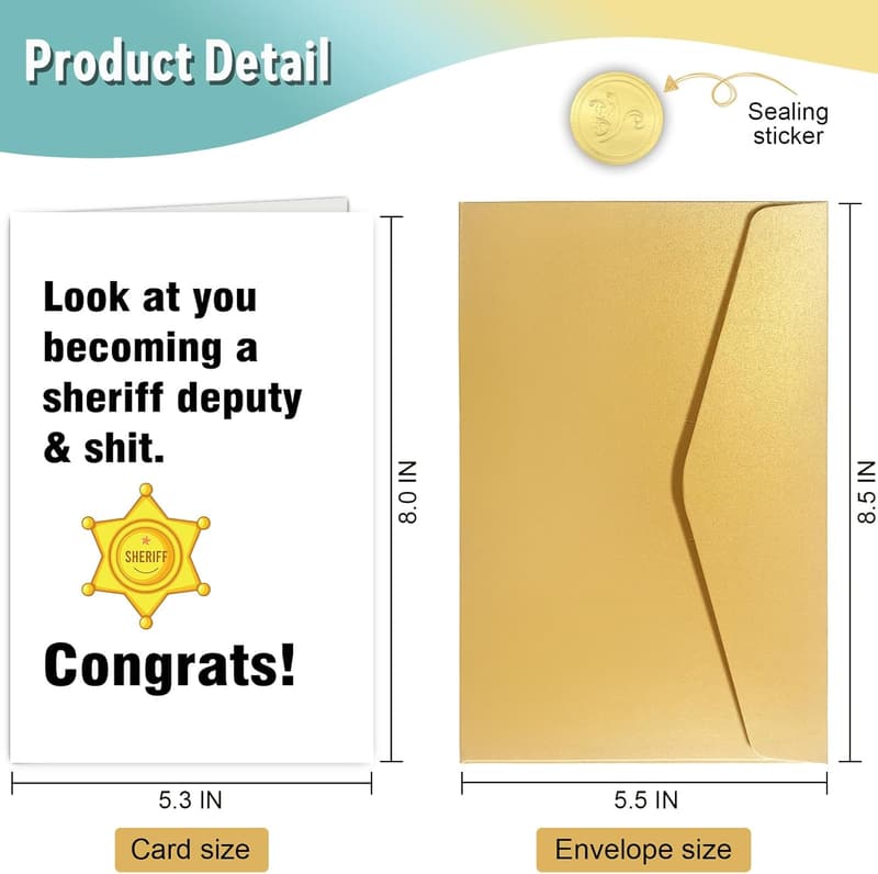 Sheriff Academy Graduation Card for New Deputies