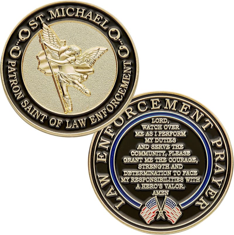 St. Michael Law Enforcement Challenge Coin with Valor Prayer