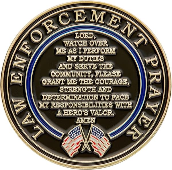 St. Michael Law Enforcement Challenge Coin with Valor Prayer