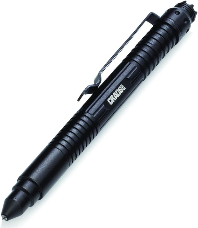 Tactical EDC Pen with Light & Breaker - Discreet Black Gift Box