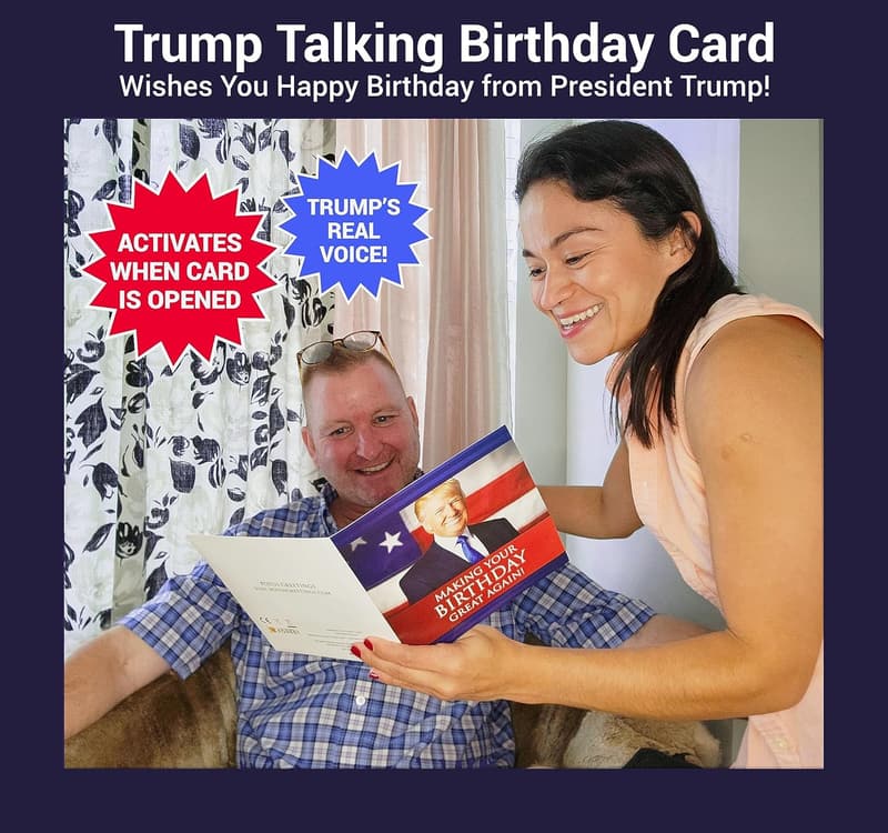 Presidential Trump Birthday Card with Authentic Voice