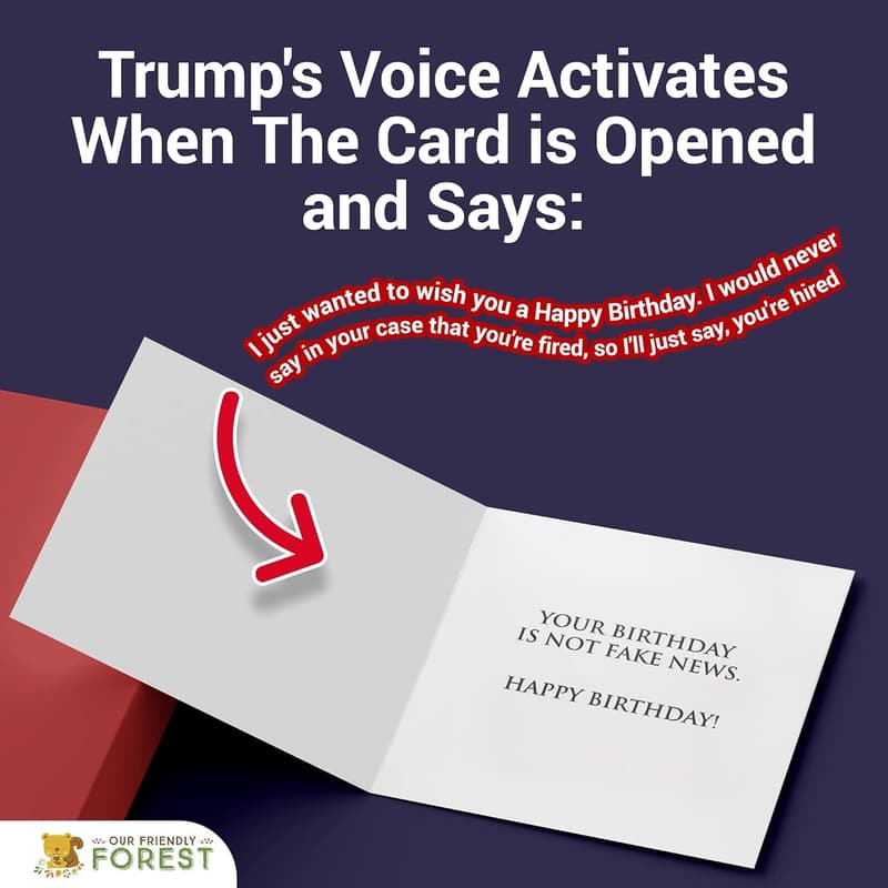Presidential Trump Birthday Card with Authentic Voice