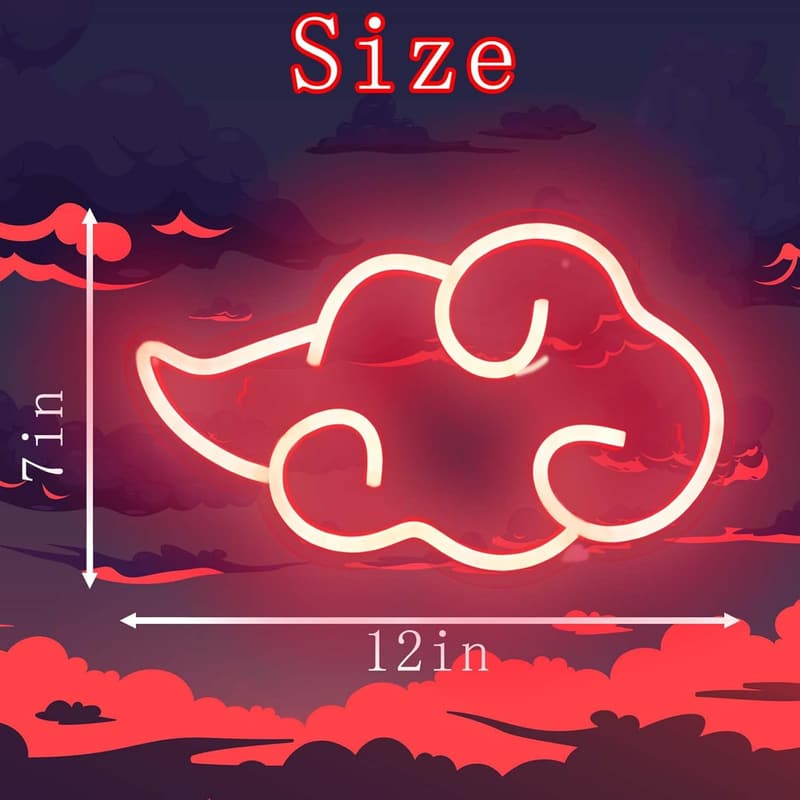LED Neon Cloud Sign for Gaming Room Decor - Dimmable USB Light