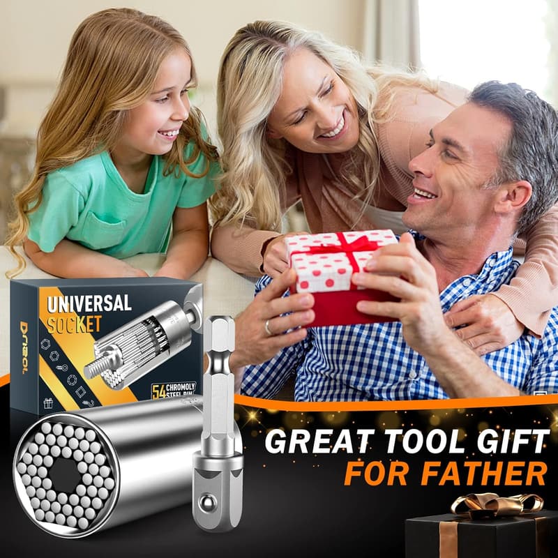 Father's Day Universal Socket Tool Set with Power Drill Adapter