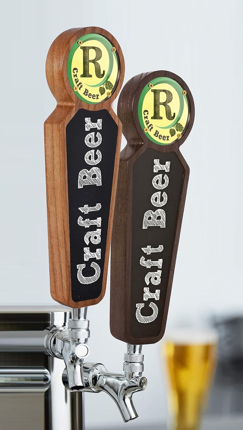 Customizable Wooden Beer Tap Handle with Chalkboard - Kegerator Accessory