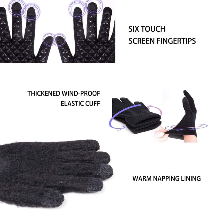 Upgraded Winter Touch Screen Gloves for Men and Women