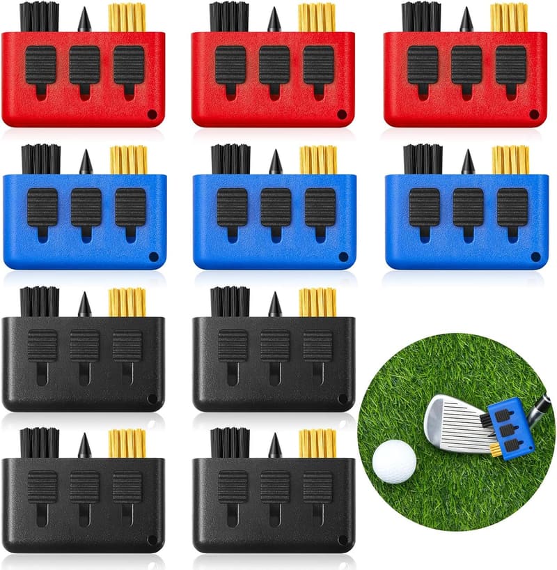Portable 3-in-1 Golf Club Cleaner Kit - 10 Packs