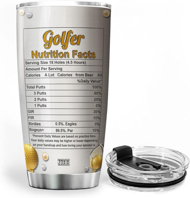 Golfing Birthday Gift for Him - 20oz Stainless Steel Tumbler