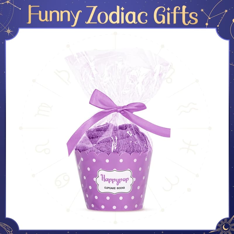 Zodiac Gifts for Women - Constellation Galaxy Fuzzy Socks