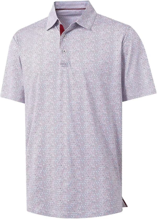 Men's Moisture-Wicking Golf Polo Shirt - Short Sleeve Print