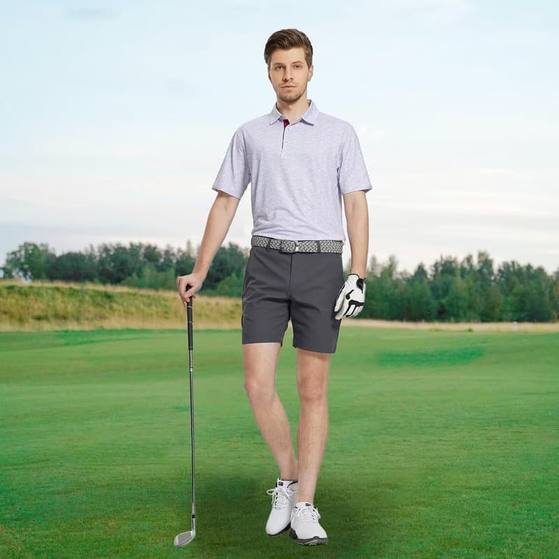 Men's Moisture-Wicking Golf Polo Shirt - Short Sleeve Print