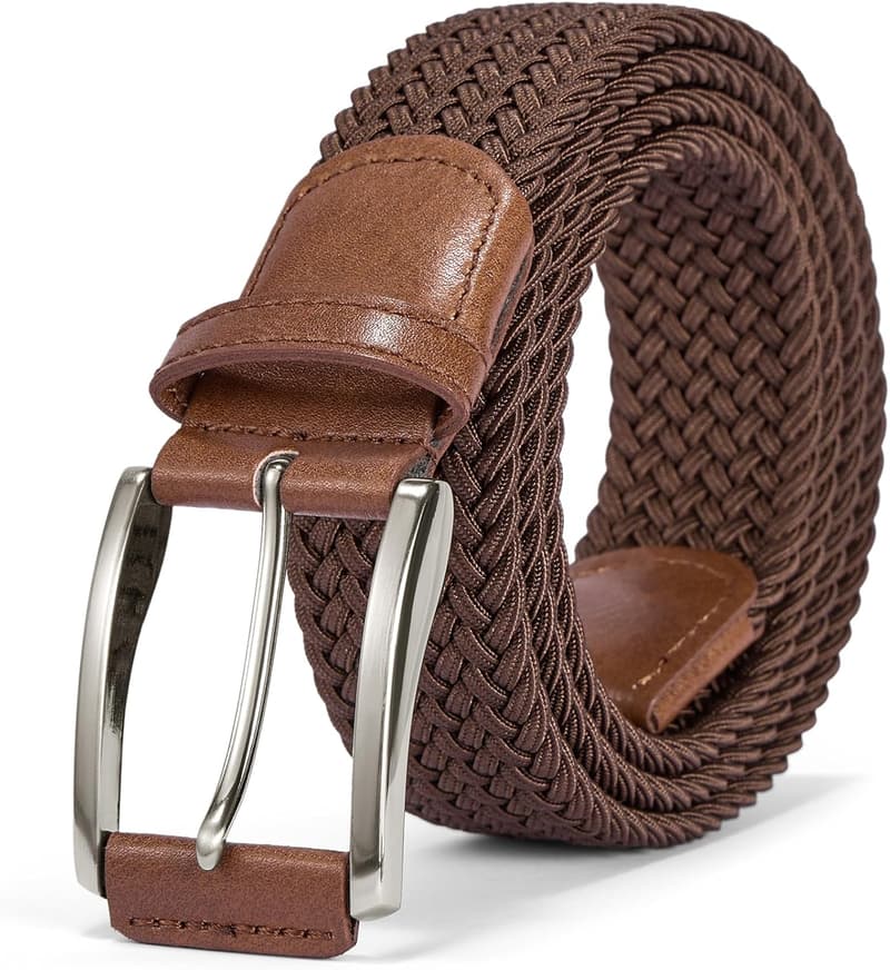 Men's Braided Stretch Belt - Perfect Gift for Golf and Casual Wear