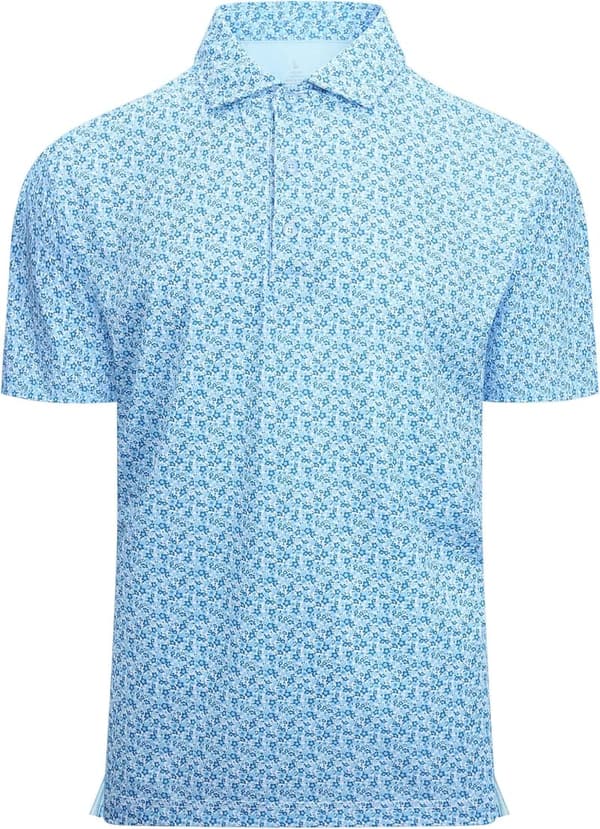 Men's Moisture-Wicking Golf Shirt with Classic Print