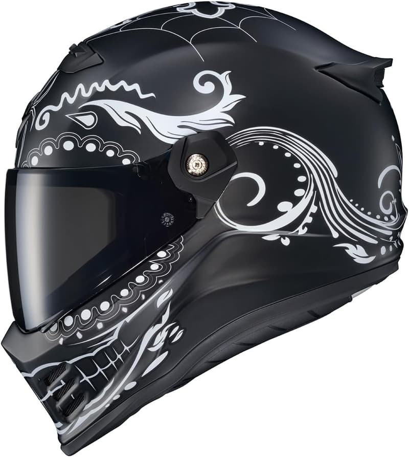 Bluetooth-Ready Full Face Motorcycle Helmet for Adults - ScorpionEXO Covert FX (White/Matte Black, XL)