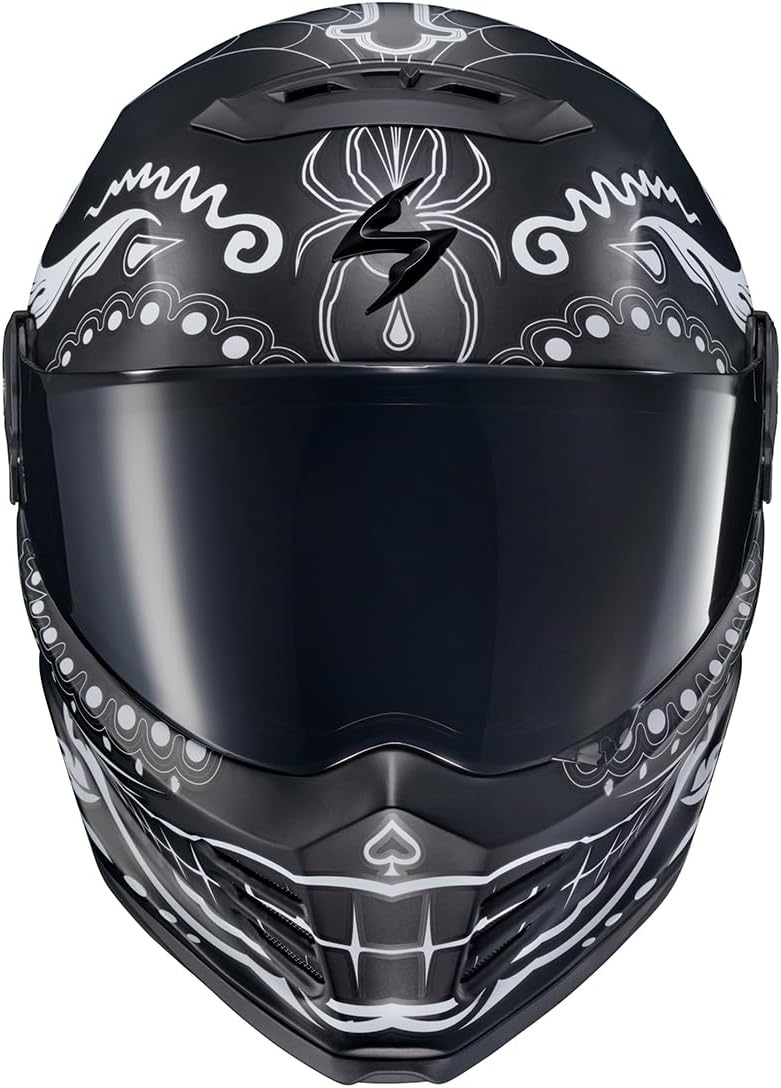Bluetooth-Ready Full Face Motorcycle Helmet for Adults - ScorpionEXO Covert FX (White/Matte Black, XL)