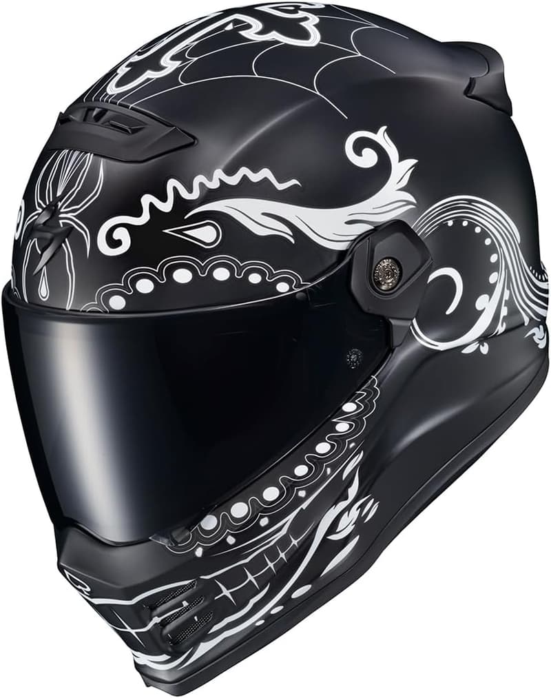Bluetooth-Ready Full Face Motorcycle Helmet for Adults - ScorpionEXO Covert FX (White/Matte Black, XL)