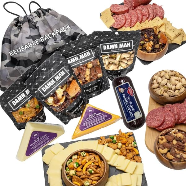 Birthday Gift Meat and Cheese Basket for Men - 2 lbs Treats