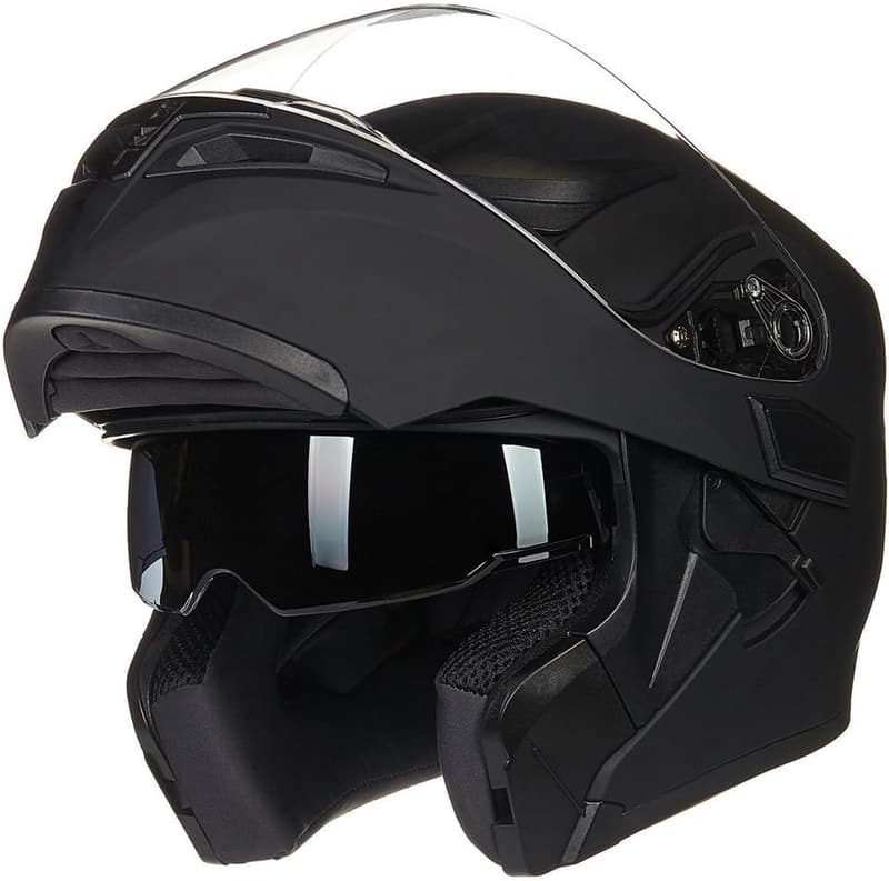ILM Dual Visor Modular Full Face Helmet - DOT Approved, 6 Colors