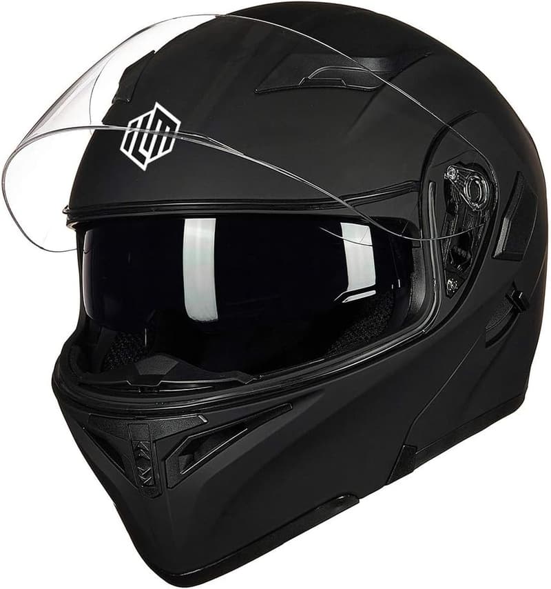 ILM Dual Visor Modular Full Face Helmet - DOT Approved, 6 Colors