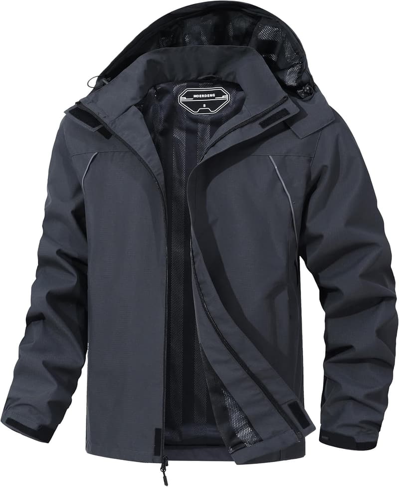 Lightweight Men's Waterproof Windbreaker Rain Jacket