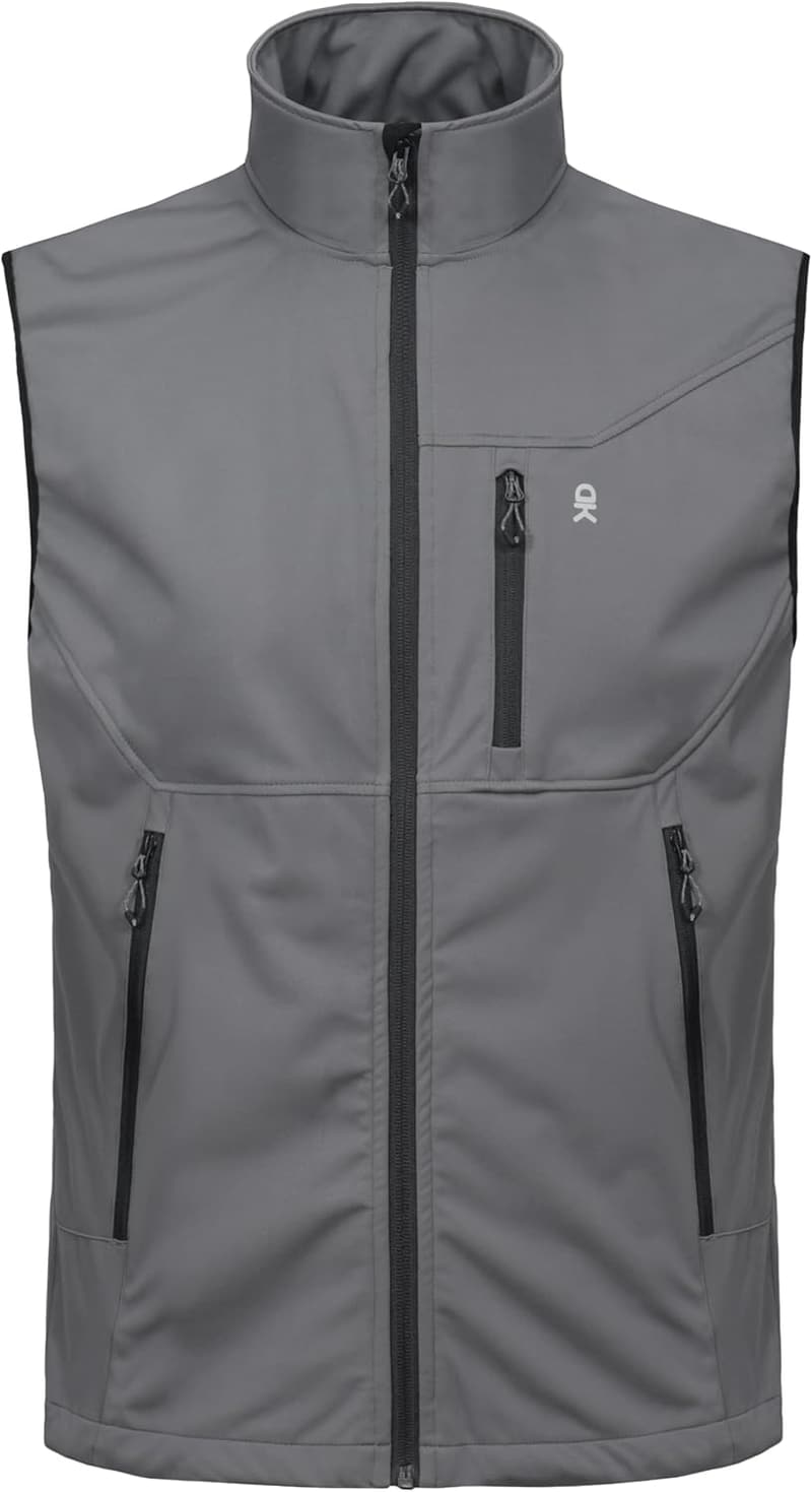 Men's Lightweight Windproof Softshell Vest for Travel & Hiking