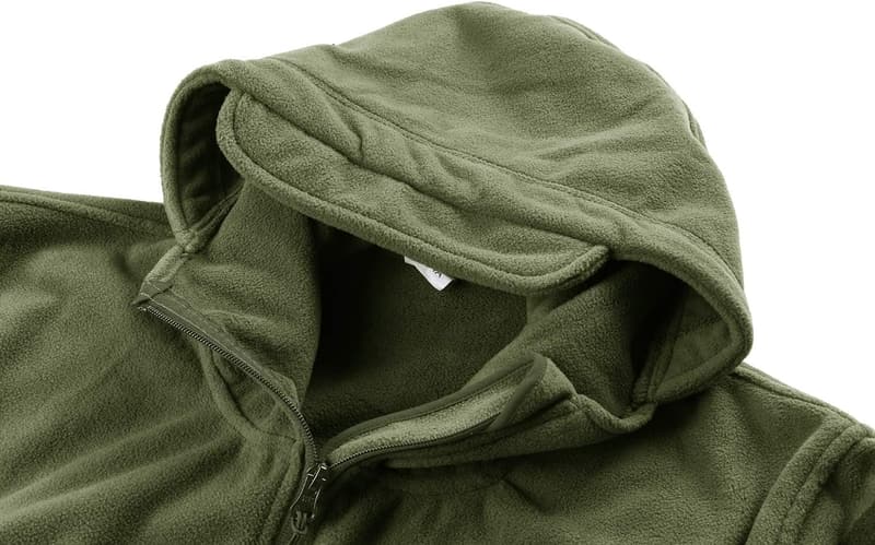 Men's Tactical Fleece Hooded Jacket for Outdoor Adventures