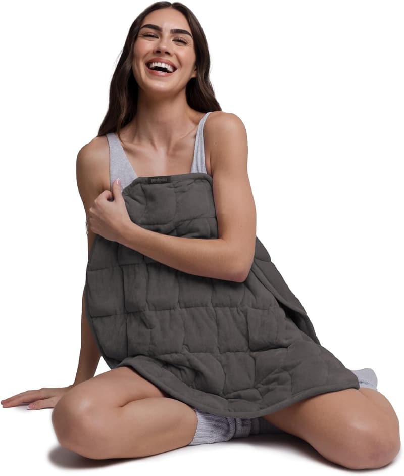 Compact 6.5lb Weighted Blanket for Relaxation & Napping - Elephant Gray