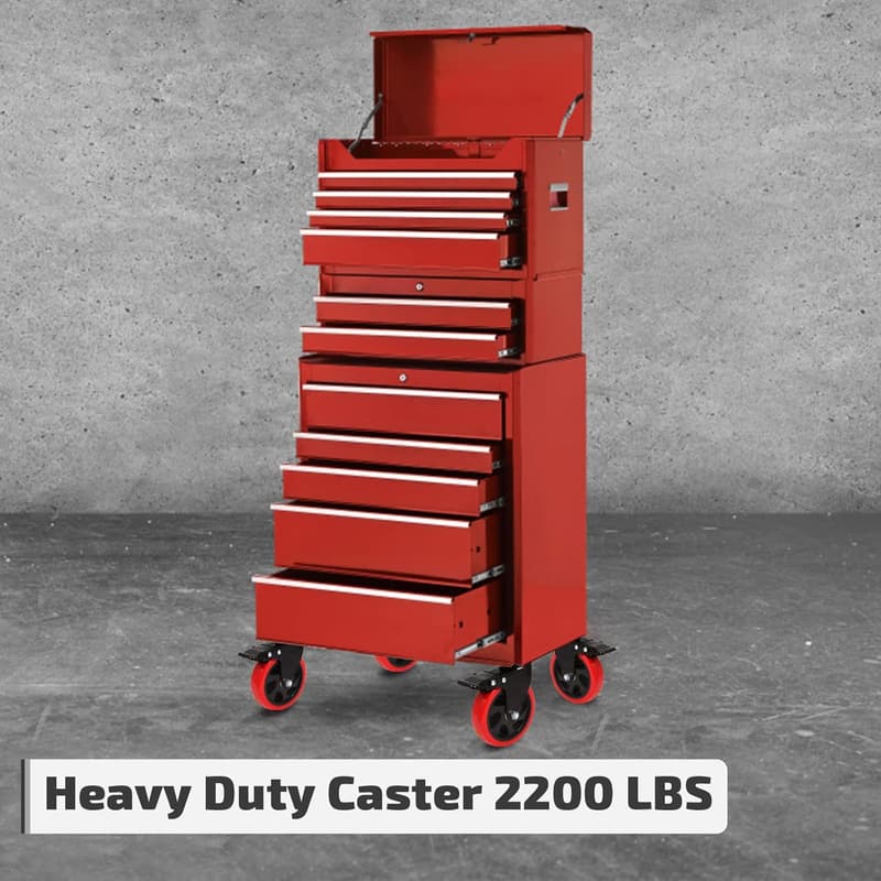 Heavy-Duty 5-Inch Swivel Casters with Brake - Set of 4