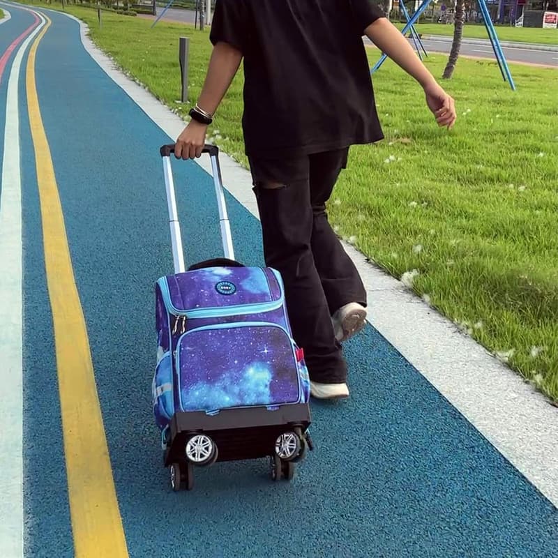 Foldable Wheeled Backpack Trolley Cart for Travel, Aluminum Alloy