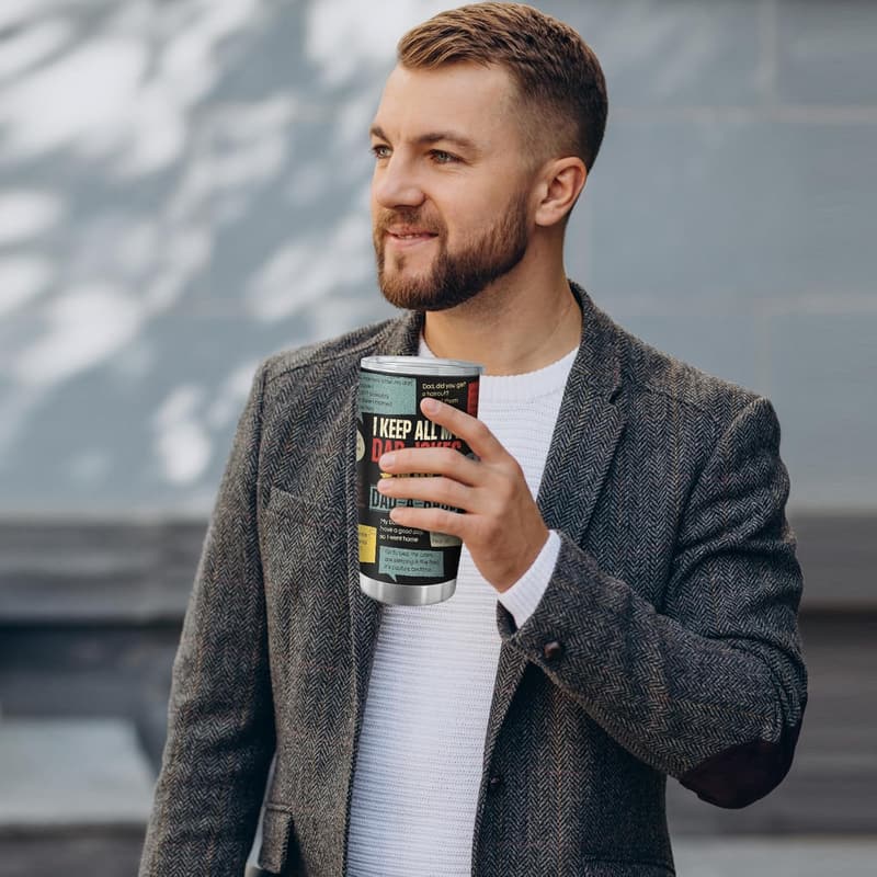 Father's Day 20oz Tumbler with Funny Jokes for Dad