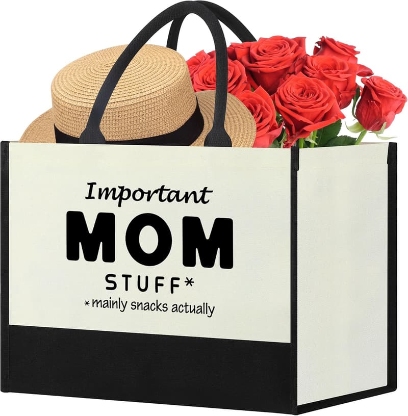 Personalized Canvas Tote Bag for Mom's Day & Birthdays