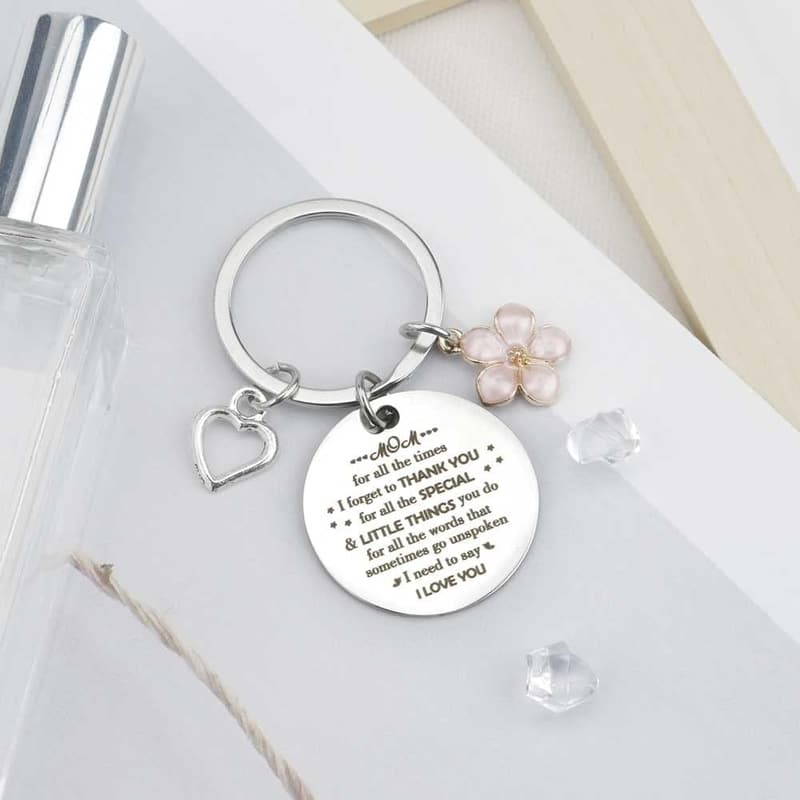 Mother's Day Keychain Gift for Mom from Son & Daughter