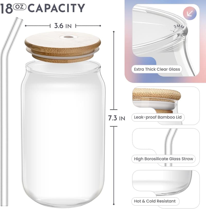 Funny 16 oz Coffee Glass - Unique Gifts for Mom