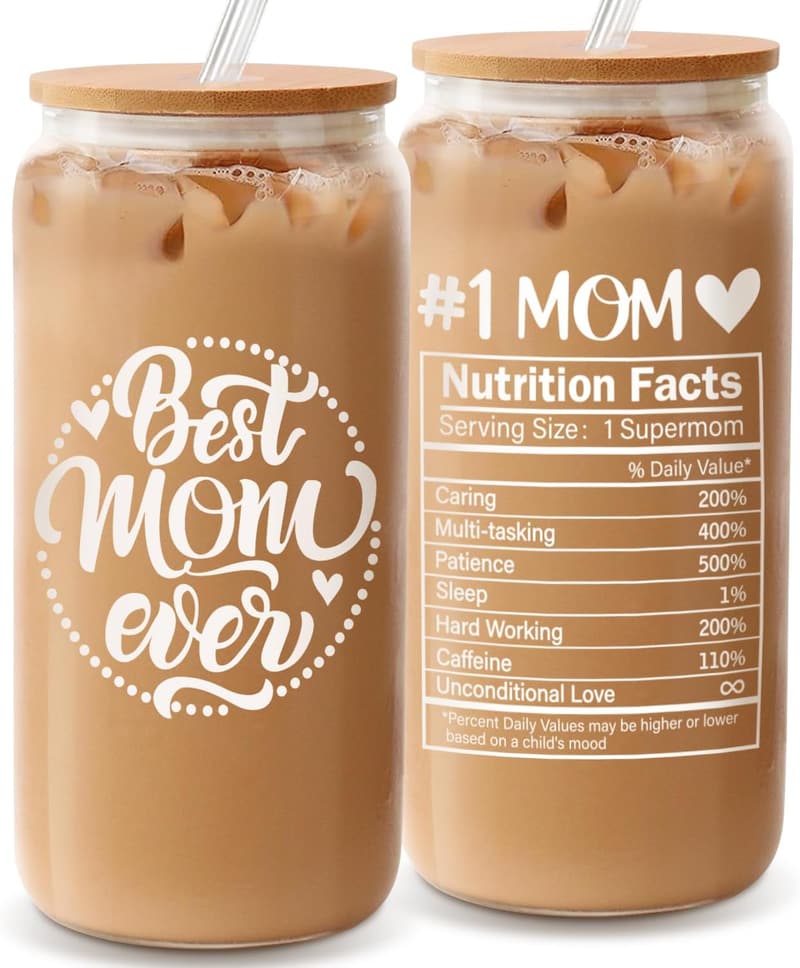 Mom's 18oz Bamboo Lid Coffee Cup - Perfect Birthday & Mother's Day Gift