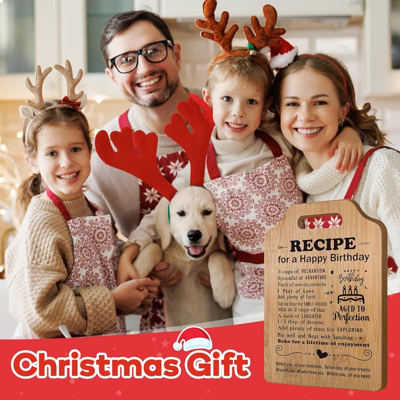 Birthday Recipe Cutting Board for Him and Her Gifts