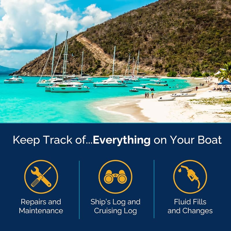 Boat Travel & Maintenance Logbook - 5-in-1 Organizer for Boaters