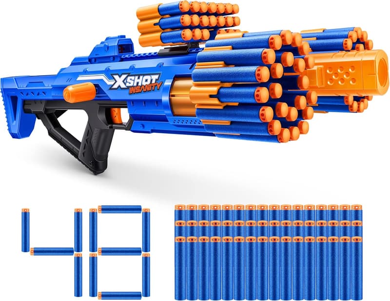 X-Shot Insanity Bezerko - 48 Dart Outdoor Toy with Air Pocket Technology