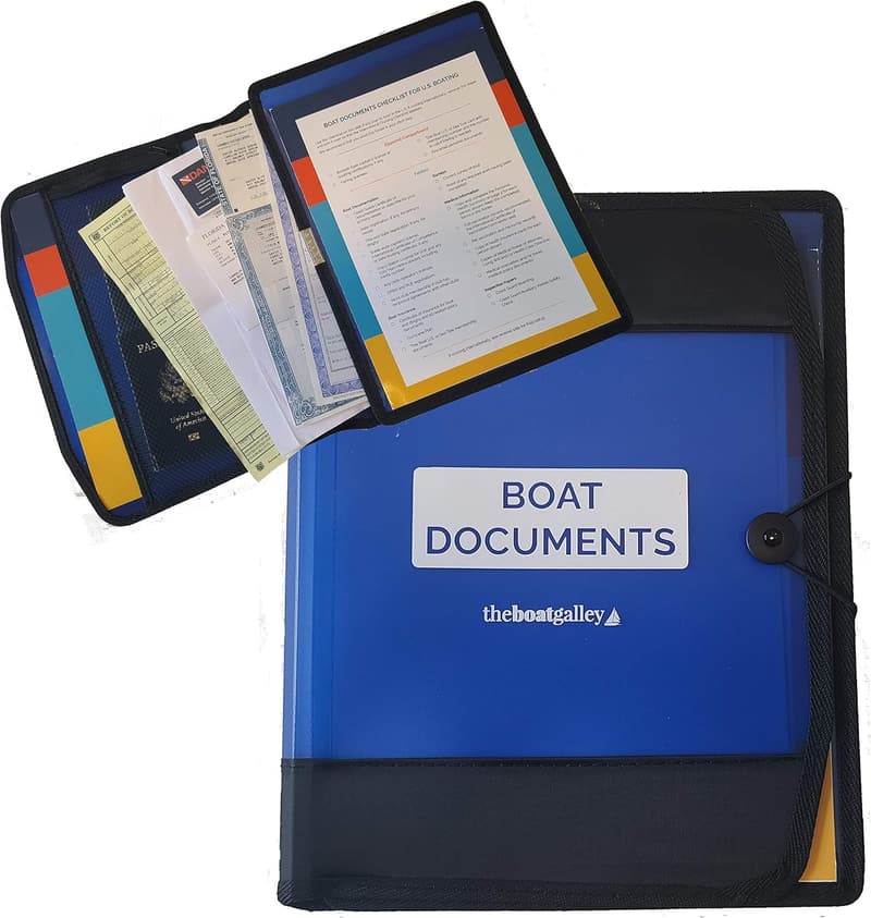 Waterproof Boat Document Organizer Case for Men (Blue)