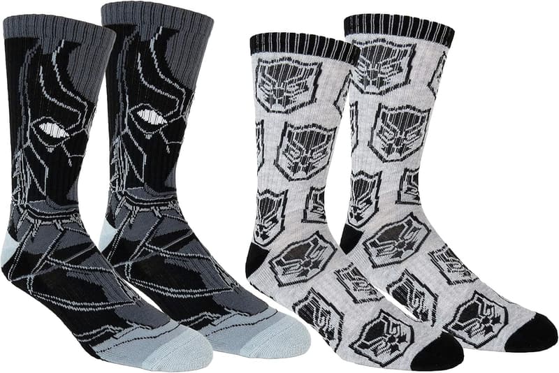 Black Panther Athletic Socks for Men - 2 Pair Pack