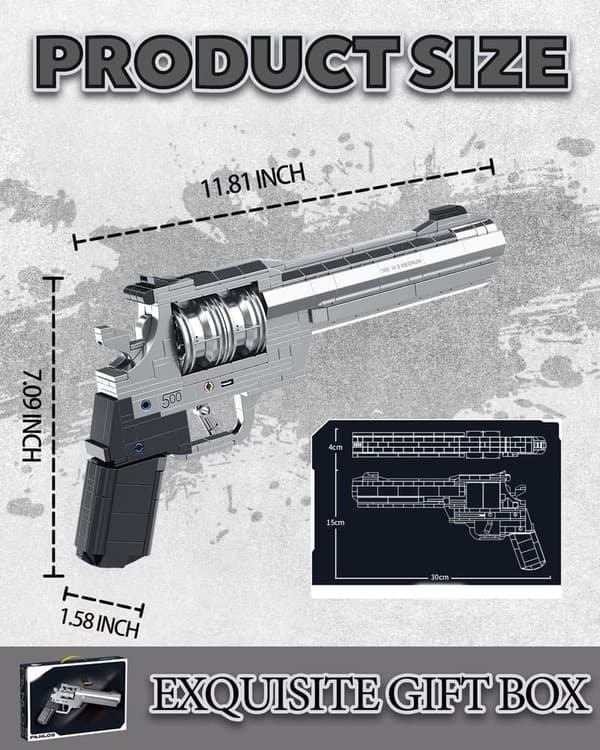 Revolver Building Blocks Gun Set - 428 PCS Military Toy
