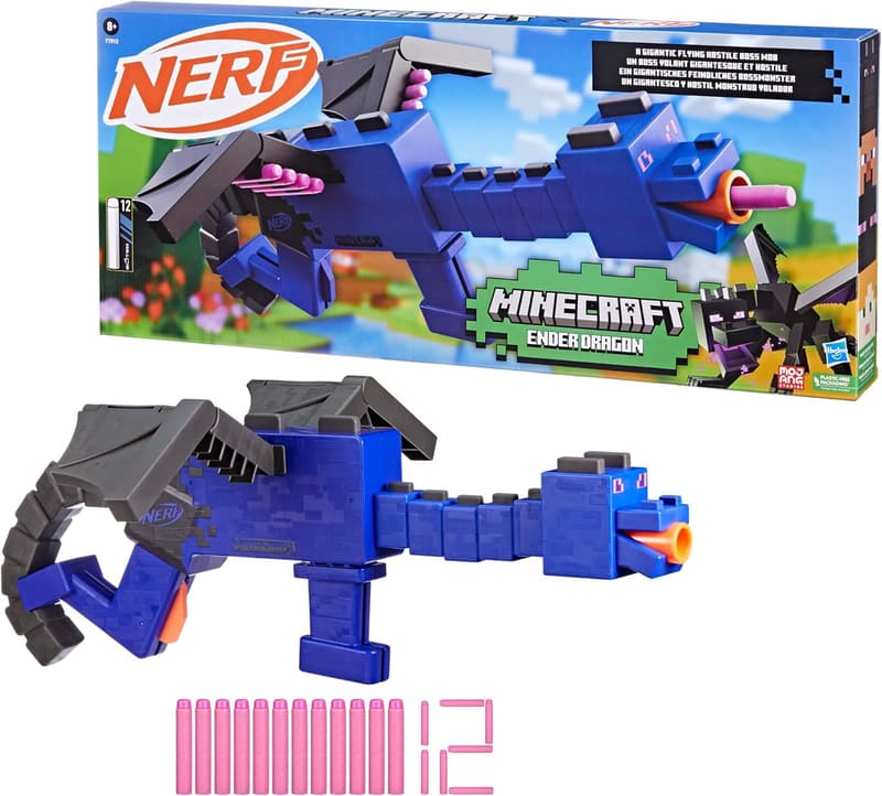 Minecraft Ender Dragon Blaster with 12 Elite Darts